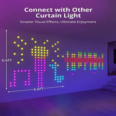 400LED Smart Curtain Lights Bluetooth APP Controlled DIY Text Pattern Animation Garland RGB LED String Lights Wedding Room Decor